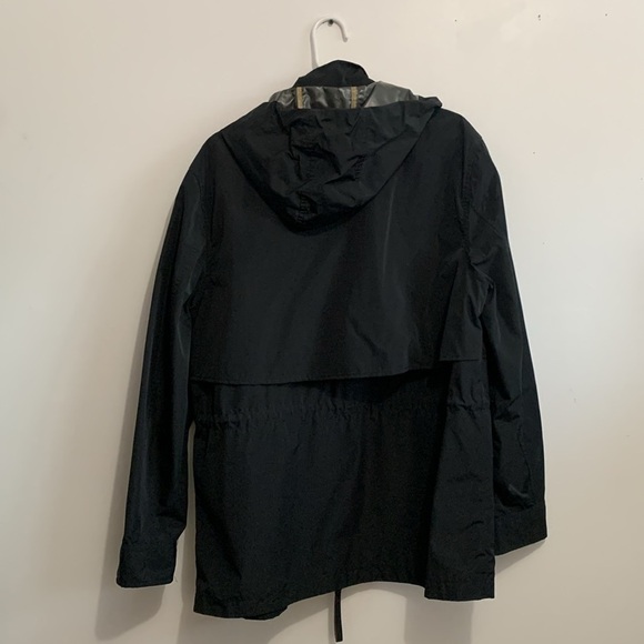 Marc New York Men's Hooded Wind Breaker Field Jacket Size L Black/Tan - Picture 2 of 4